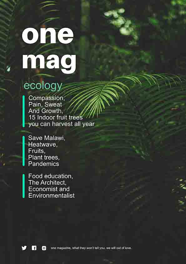 One Magazine ecology 2024 cover page